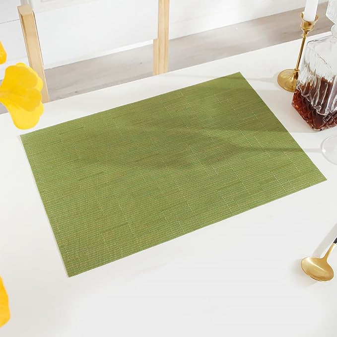 PIGCHCY Placemats Set of 12 Washable Durable Place Mats Vinyl Heat Resistant - Image 4