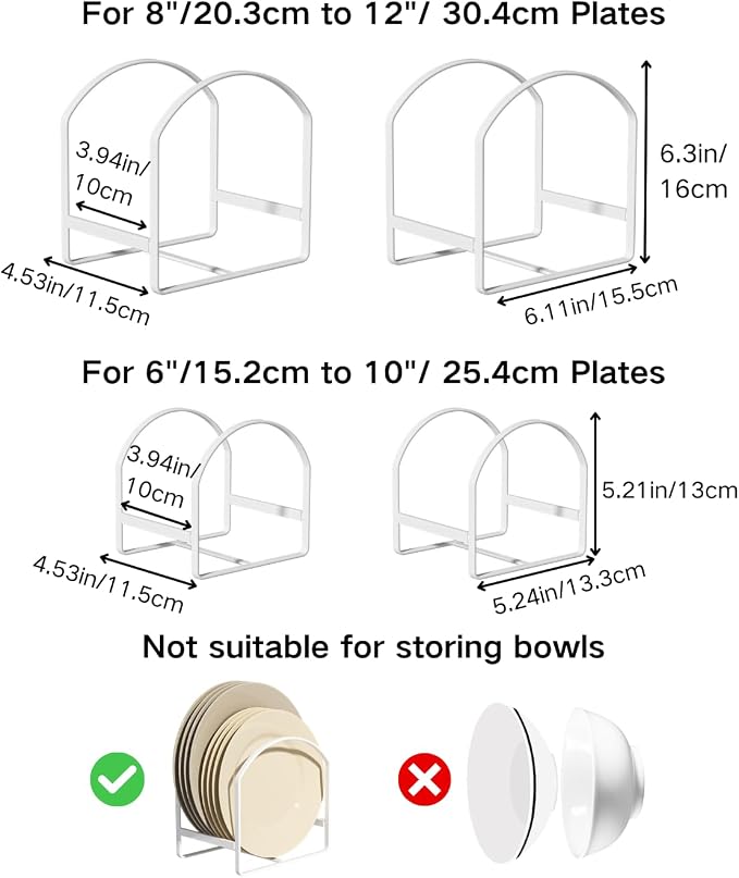 4 Pack Kitchen Plate Holder Organizer - Image 5