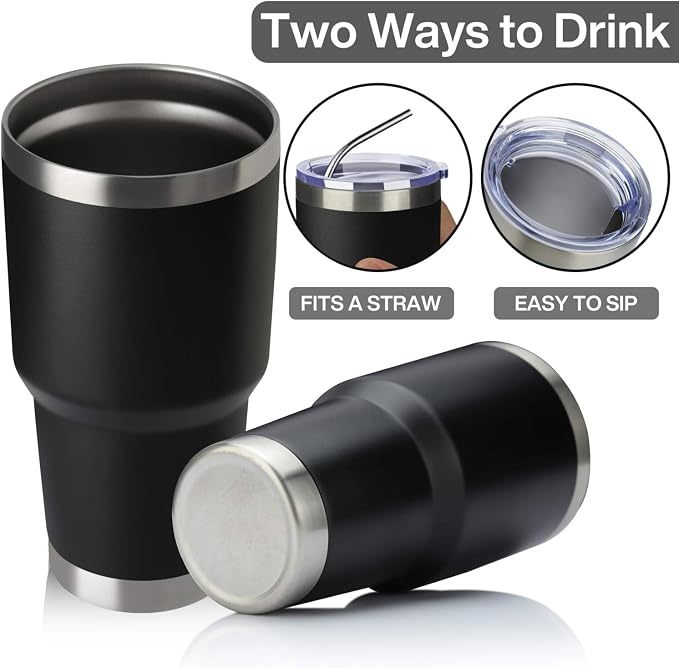 MEWAY 30oz Tumbler Double Wall Vacuum Insulated Travel Mug, Stainless Steel - Image 2
