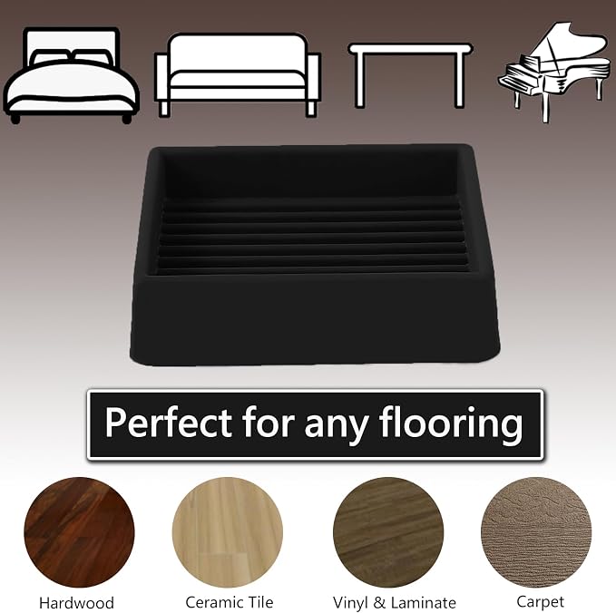 Jayen Non Slip Furniture Caster Cups Coasters Pads - Image 2