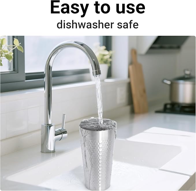 Beasea Stainless Steel Cups 19 oz, 4 Pack Large 18.6oz 550ml Stainless Steel - Image 5
