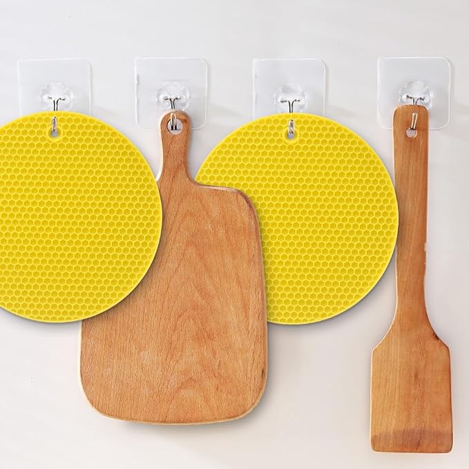 homEdge Silicone Trivets Mat, 6 Packs Multipurpose Non Slip Heat Resistant Pot - Image 2
