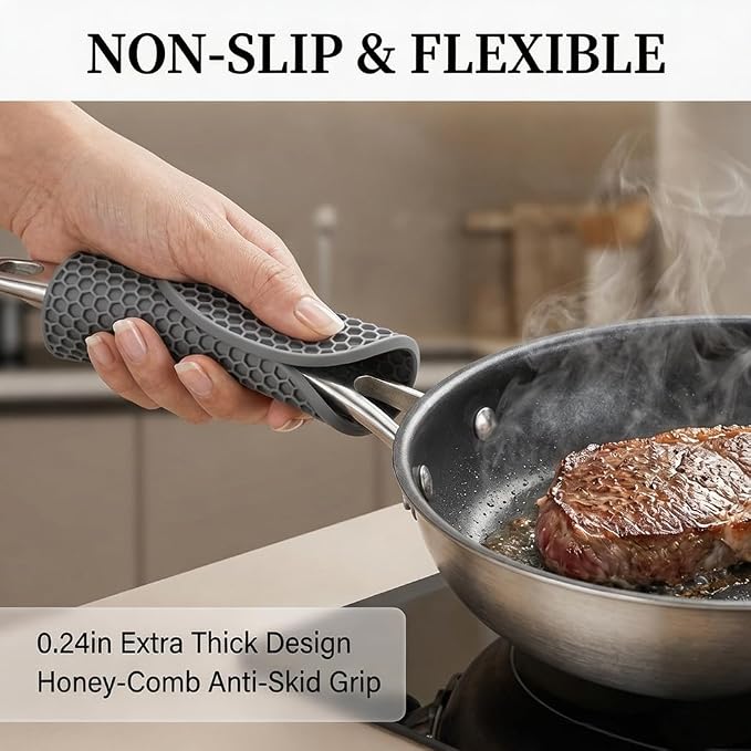 4 Pack Silicone Trivets for Hot Dishes | Heat-Resistant Non-Slip Hot Pads for - Image 4