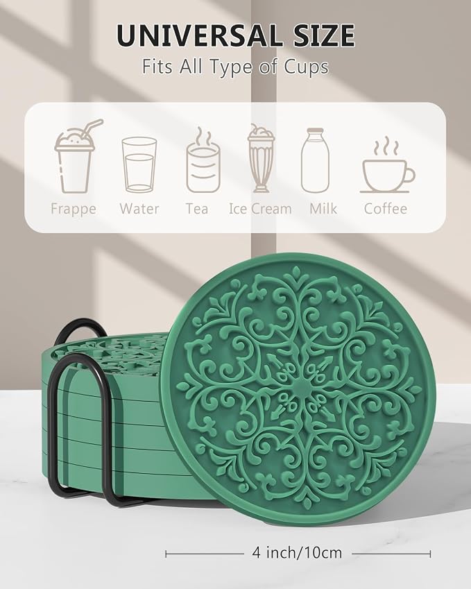 Drink Coasters, Coasters Set of 6 - Image 2