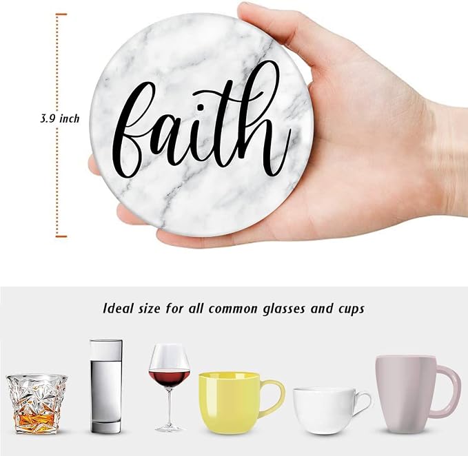Coasters for Drinks, Ceramic Stone - Image 4
