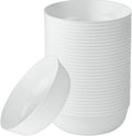 Edge Collection White Plastic Party Bowls Premium heavyweight Elegant by PLASTICPRO