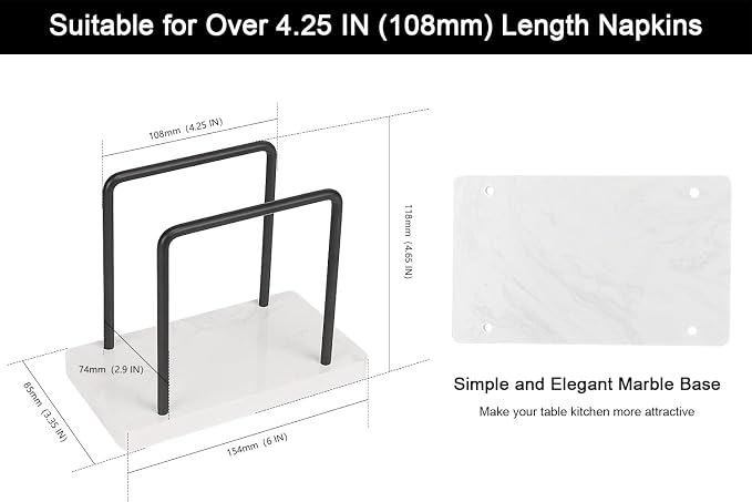 Livabber Napkin Holder, Metal Napkin Storage Modern Freestanding Tissue Paper - Image 2