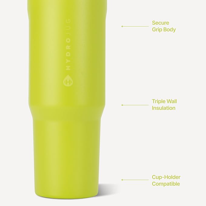 HydroJug Sport 40 oz Insulated Stainless Steel Water Bottle, Lemon Lime - Image 3
