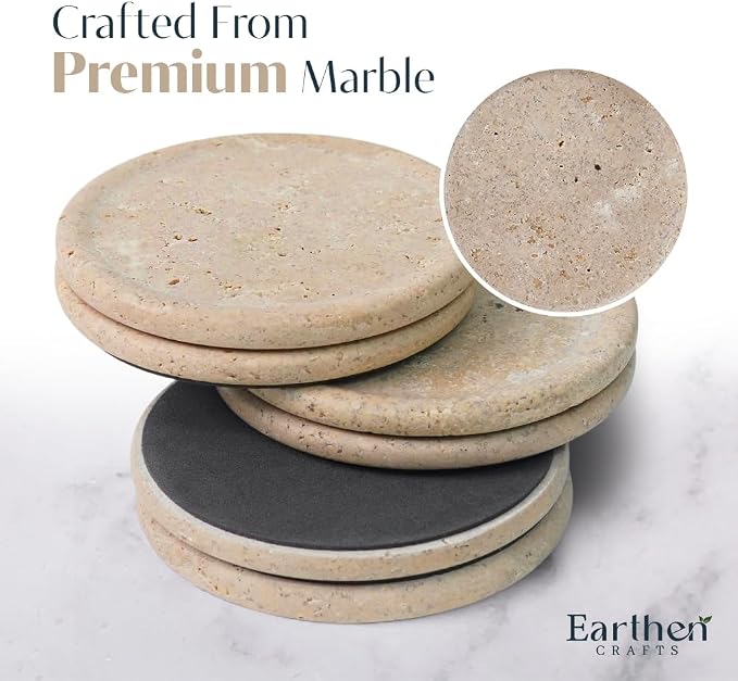 Travertine Marble Coasters - Image 4