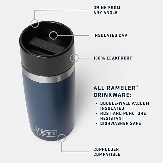 YETI Rambler 12 oz Travel Bottle, Stainless Steel, Vacuum Insulated - Image 2