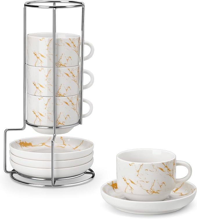 MALACASA 4 OZ Porcelain Espresso Cups by MALACASA