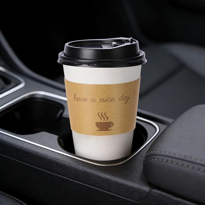 BYSNOW 20 oz 50 pack Disposable Paper Coffee Cups - Image 5