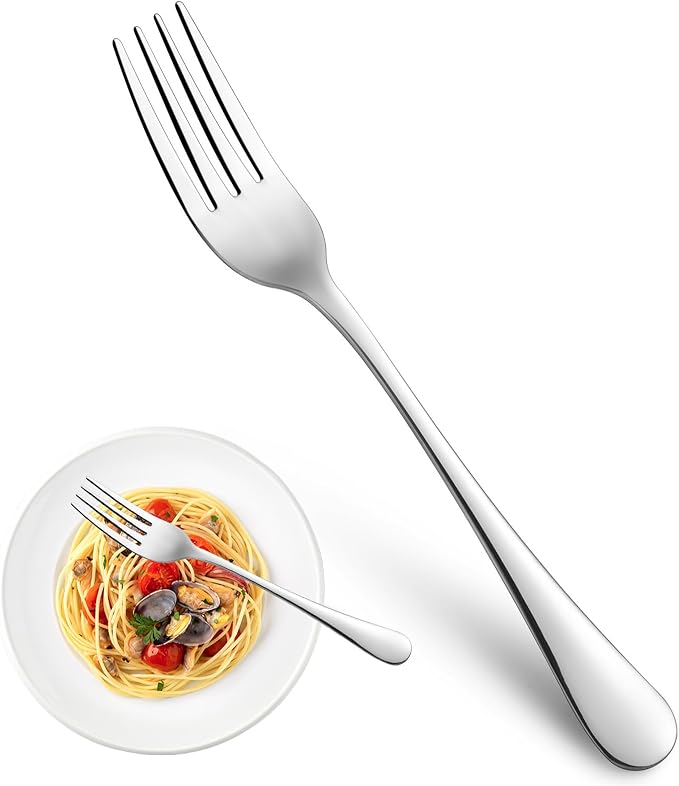 8 Pieces Dinner Forks Set, Food-Grade Stainless Steel Forks, Kitchen or by MUTNITT