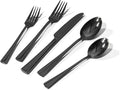 18/10 Flatware set for 8, 40 Piece Black Stainless Steel Silverware Set | by KINGSTONE