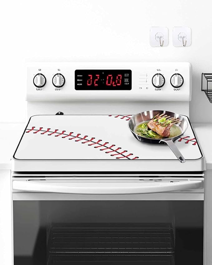 American Baseball Sports Induction Cooktop Protector Mat, Glass Top Stove Cover - Image 2