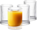 INSETLAN Glass Cups Vintage Glassware Set of 4 Small, Origami Style Transparent by INSETLAN