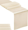 5-Pack Satin Table Runner Champagne 12 x 108 inches Long, Table Runners by Hahuho