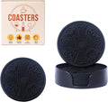 Silicone Coasters with Holder, Cross Pattern, 6 Pack | Non-slip drink mats by Unknown