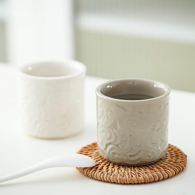 Ceramic Espresso Cups Set of 4-3oz Demitasse Cups - Image 5