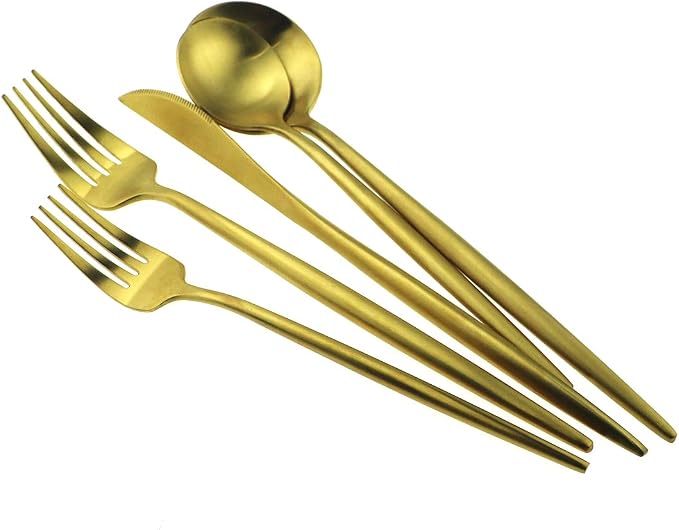20-Piece 18/10 Stainless Steel Flatware Silverware, Luxury Dinnerware Set - Image 3
