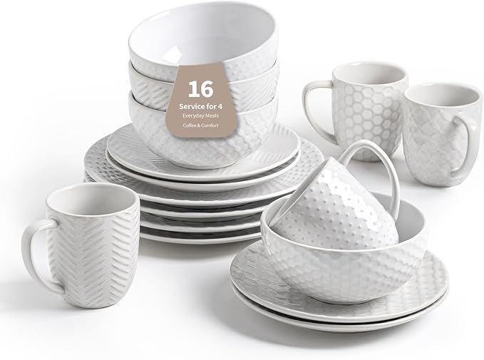 FOBENTA 16-Piece Ceramic Dinnerware Set by FOBENTA