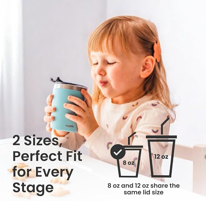 CUPKIN Stackable Stainless Steel Kids Cup Smoothie Tumbler, Powder Coated - Image 5