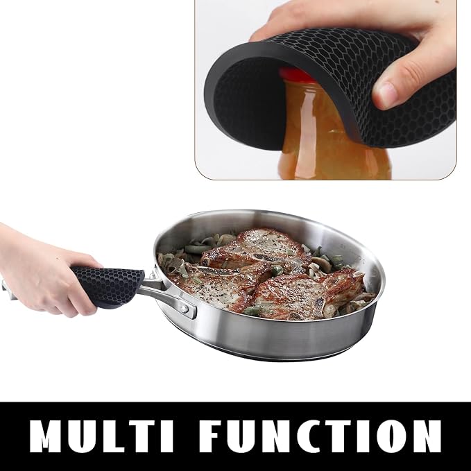 4 Pack Silicone Trivet Mats, 7 Inch & 9 Inch Flexible Heat Resistant Silicone - Image 3