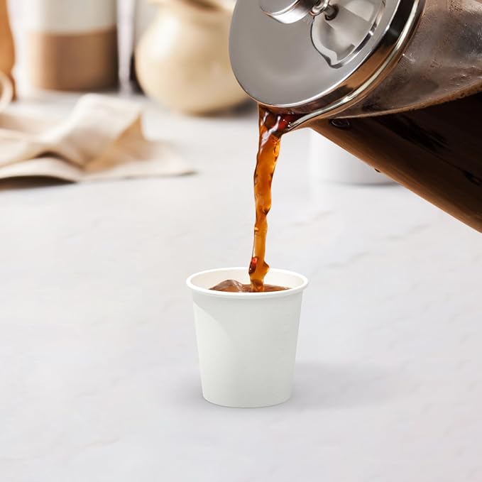 Dealusy 100 Count 4 oz Coffee Cups, Leak-Free Food Safe Paper Cups 4 oz - Image 6