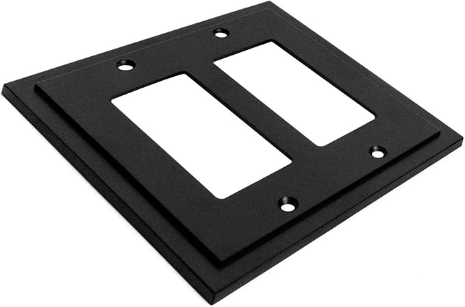 Modern Edge Decorative Wall Plate Switch Plate Outlet Cover, Durable Solid Zinc - Image 2