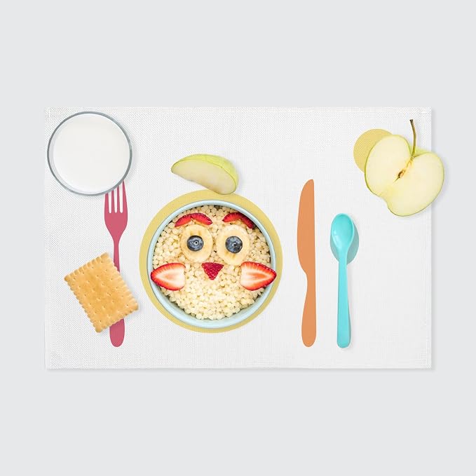 Toddlers Placemats Set of 4, Washable Heat Resistant Placemats - Image 3
