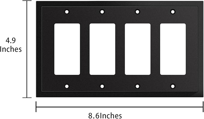 Modern Edge Decorative Wall Plate Switch Plate Outlet Cover, Durable Solid Zinc - Image 3