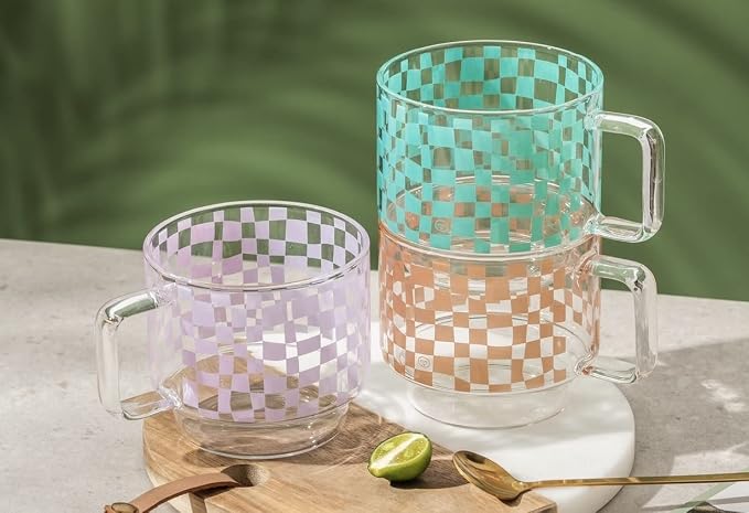 Glass Mug Cup, Microwave and Dishwasher Safe, Cylindrical - Image 5