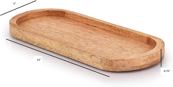 Mango Oval Wood Tray Set of 3 Perfect - Image 5
