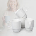Stackable Porcelain Coffee Mug Set of 4 – 20oz Jumbo Capacity, Space-Saving by Unknown