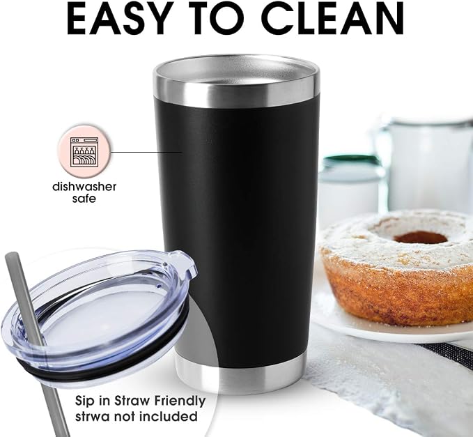 HASLE OUTFITTERS 20oz Tumblers Bulk Stainless Steel Cup - Image 3