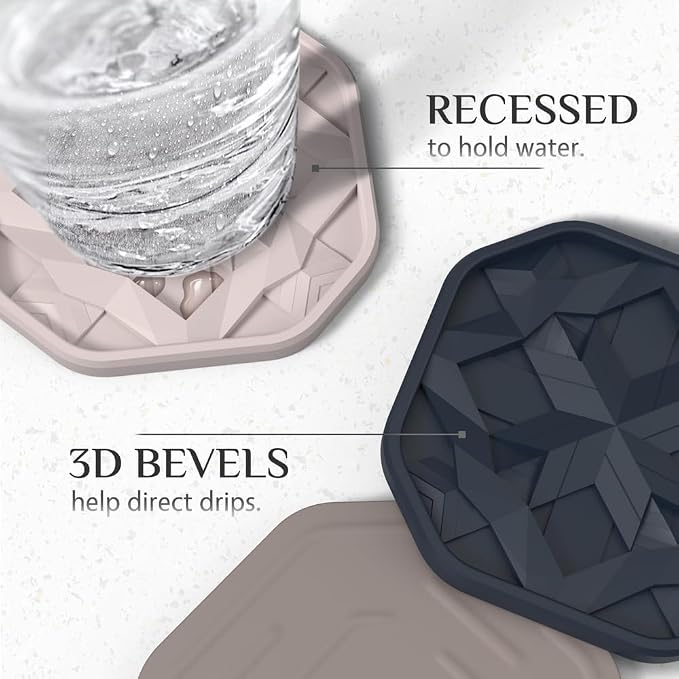 UMIRRO Silicone Drink Cup Coasters Set of 6 - Image 4