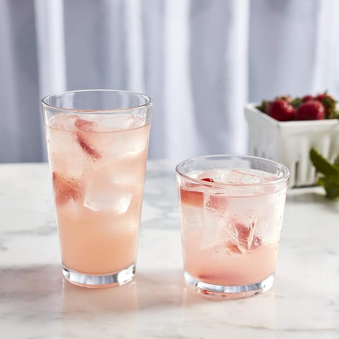 Libbey Flare Rocks, Glass Tumbler Set, Stylish Lead-Free Drinking Glasses Set - Image 7
