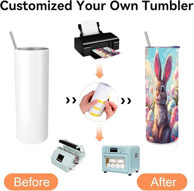 Volhoply 20 oz Skinny Sublimation Tumbler - Image 6