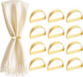 Gold Napkin Rings, Thanksgiving Christmas Napkin Rings Set of 12, Nickel-Plated by EMORBALS