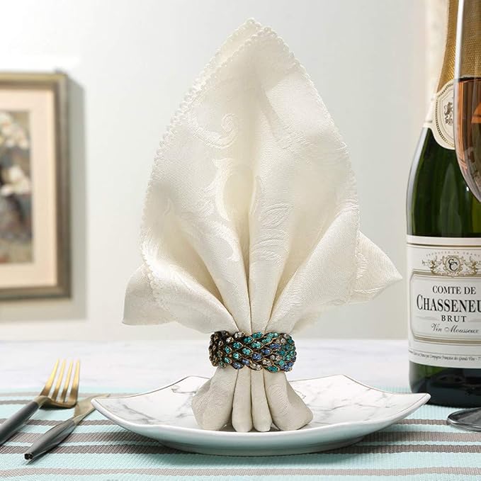 Peacock Napkin Rings Set of 12 - Image 7