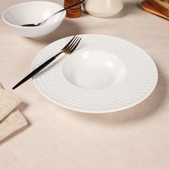 Creative home decor ceramic wide-rimmed soup bowls/plates, 5.3 oz pasta bowl - Image 7