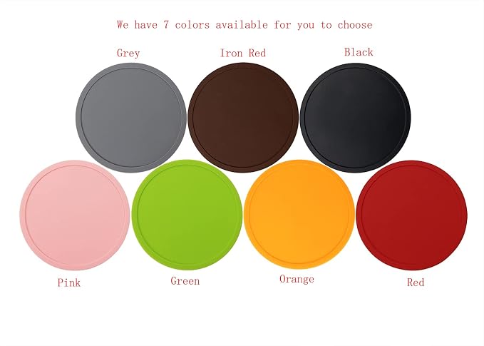 ONLYKXY 3 Pieces 3.93 Inch Silicone Coasters, Round Coasters - Image 5