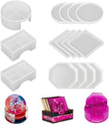 15 Pcs Coaster Resin Molds Silicone, Mold by JDHSilicone