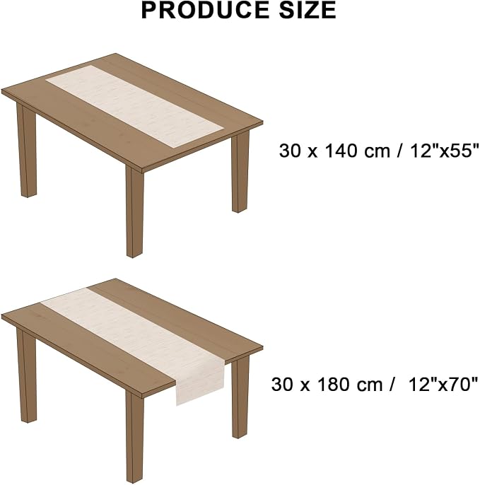 Table Runner 55 Inches Long, Vinyl Woven Heatproof Table Runners | Washable - Image 9