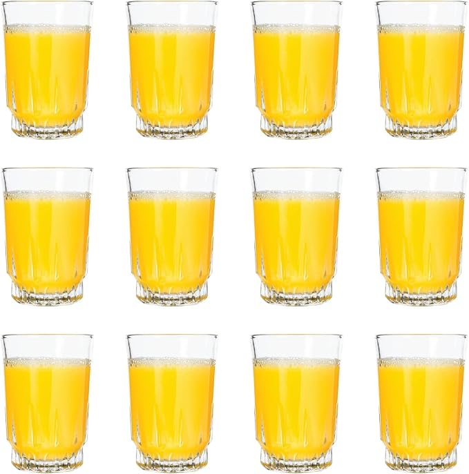 Vikko SMALL Juice Glasses Cup, Heavy Base Glassware, 5 Ounce Clear Glass Tumbler by Vikko