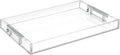 Modern 16"x12" Rectangle Acrylic Lucite Plastic Decorative Serving Tray by HomeRedefined