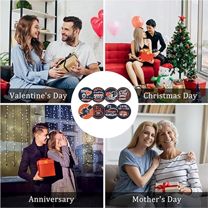 Bartogro 8 Pcs Diamond Painting Coaster Kits, DIY Football Diamond Art Coasters - Image 5