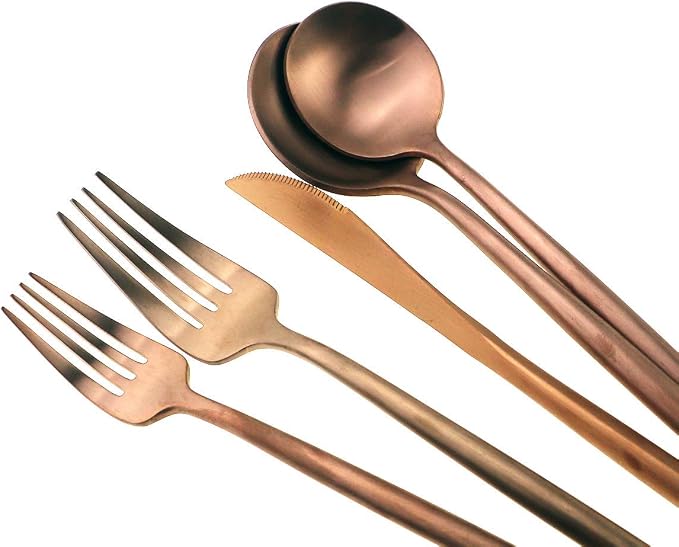 20-Piece 18/10 Stainless Steel Flatware Silverware, Luxury Dinnerware Set - Image 5