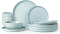 Famiware Milkyway 12-Piece Stoneware Dinnerware Set, Light Blue | Plates and by Famiware