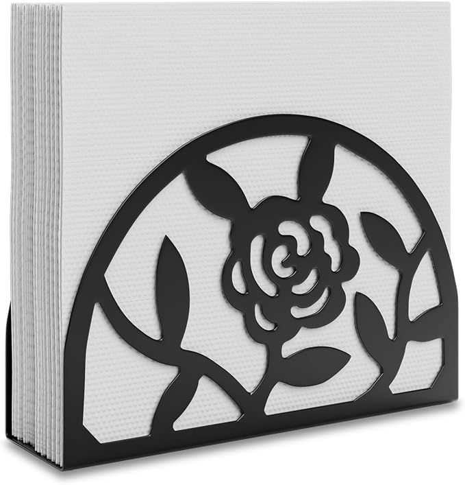 Epicano Napkin Holder for Table, Metal Rose Standing Napkin Holderfor Kitchen by Epicano